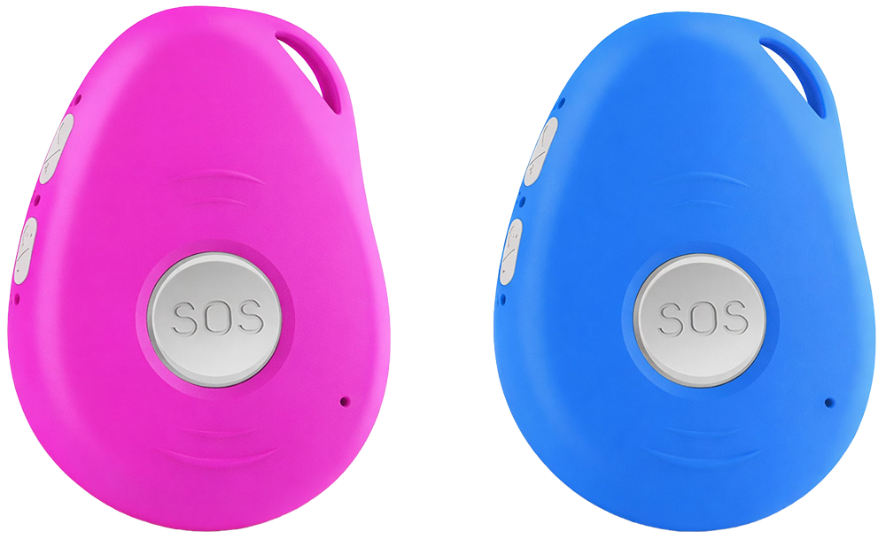 iHELP GPS-SOS-Knopf - Blau und Rosa
