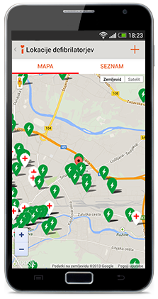 Standorte der Defibrillatoren: Krankenh�user, Gesundheitszentrum, Apotheken
