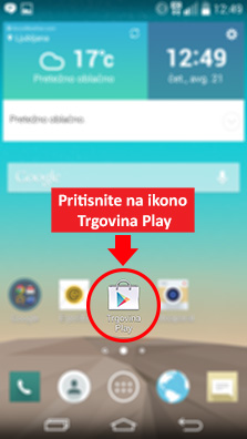 Za�eni aplikacijo Google.Play - Trgovino na telefonu