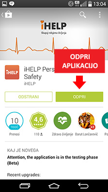 �ffne deine iHELP App - Klicken Sie den Button: �FFNEN